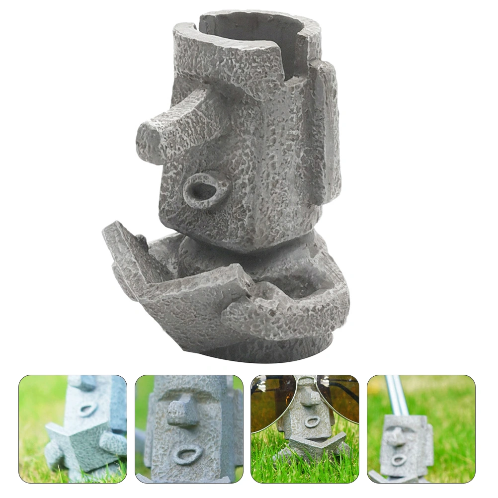 1pc Resin Multipurpose Pen Holder Stationery Container Table Decoration (Gray)