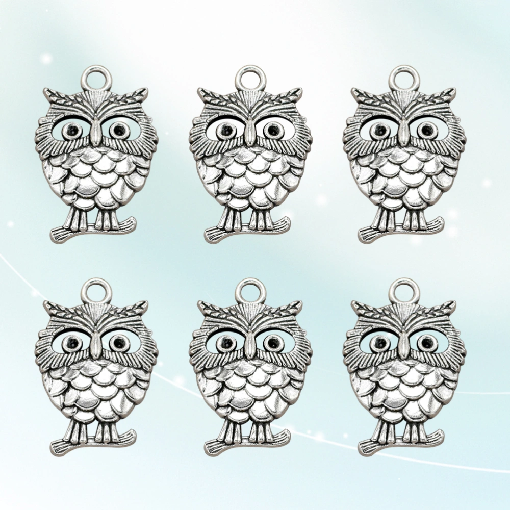 20pcs Alloy Retro Owl Pendants Charms DIY Jewelry Making Accessory for Necklace Bracelet (Antique Silver)