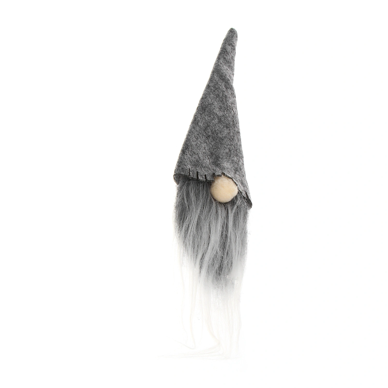 Novelty Christmas Hanging Faceless Doll Lovely Xmas No Face Long Beard Doll Hanging Pendant Door Fireplace Window Hanging Ornament (Grey)