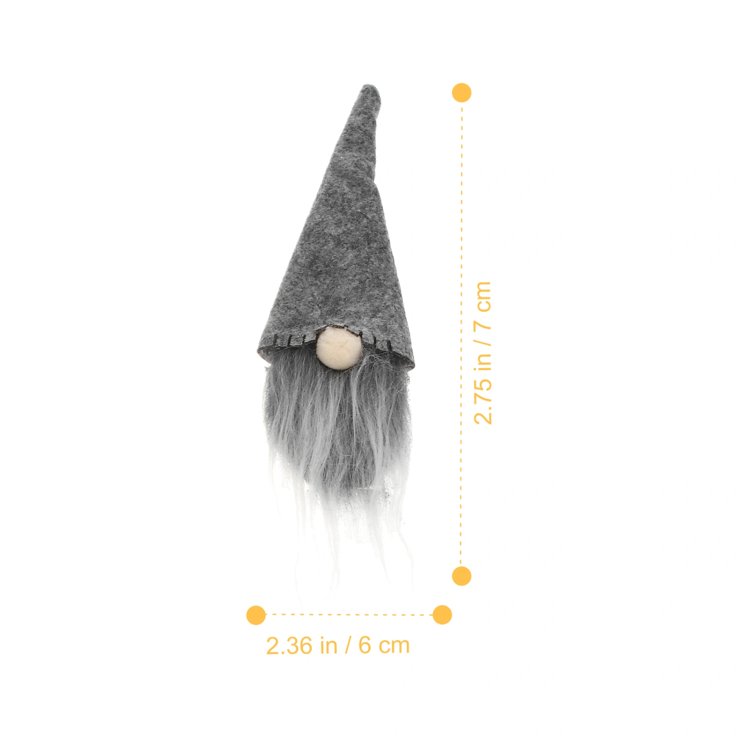 Novelty Christmas Hanging Faceless Doll Lovely Xmas No Face Long Beard Doll Hanging Pendant Door Fireplace Window Hanging Ornament (Grey)