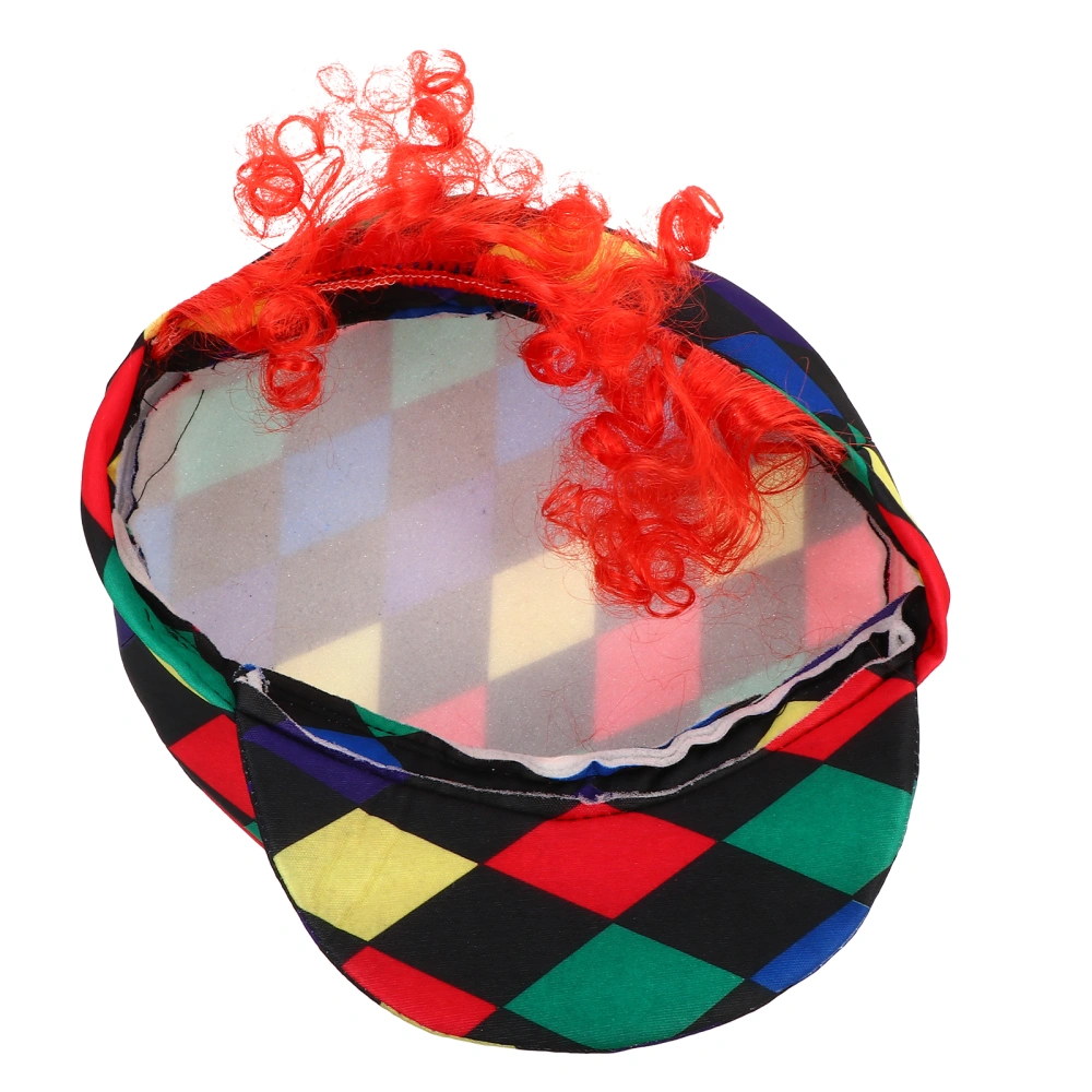 Colorful Plaid Wig Hats Carnival Party Decoration Hats Cosplay Costume Accessory