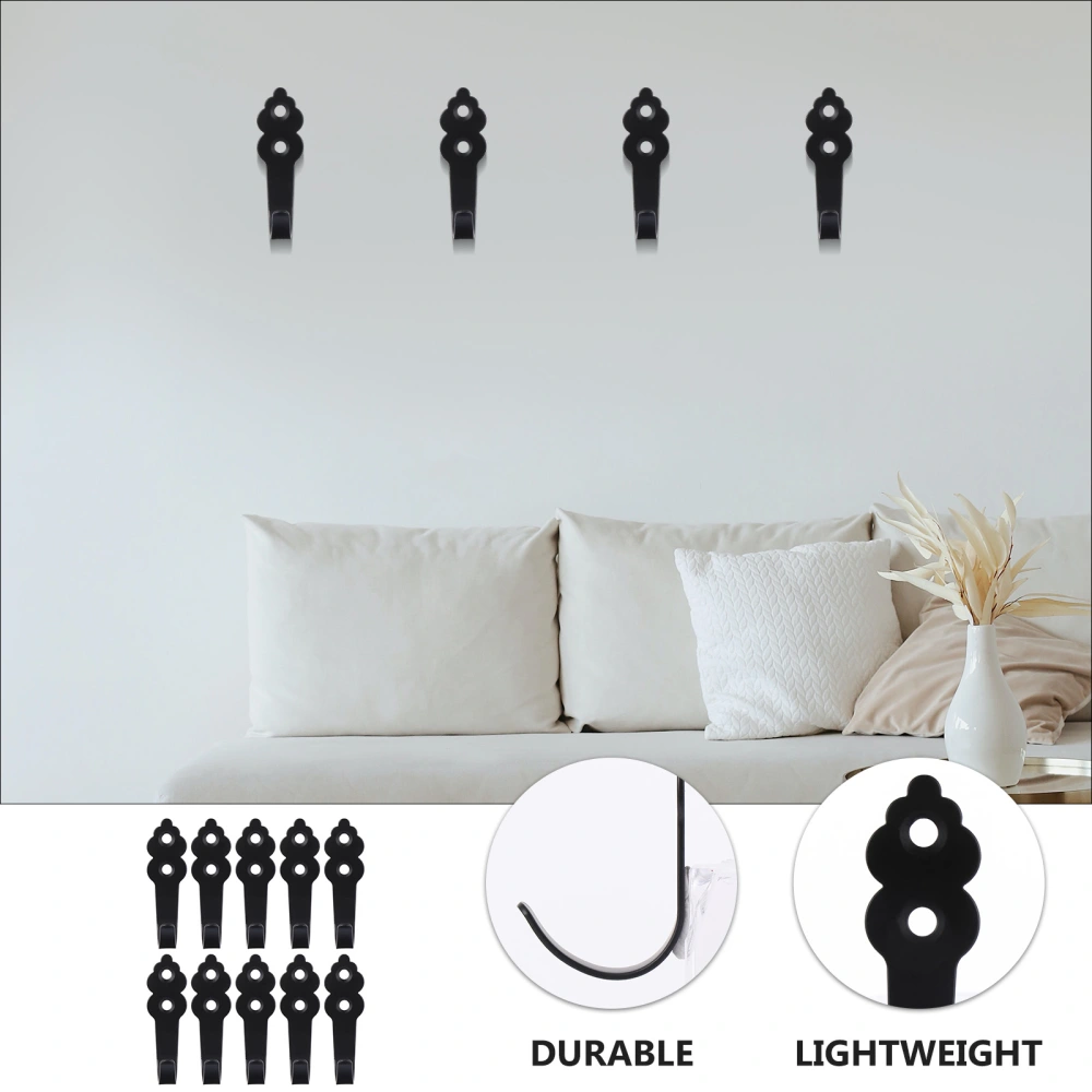 10pcs Vintage Hooks Wall Mounted Coat Hangers Space Saving Hooks for Bedroom