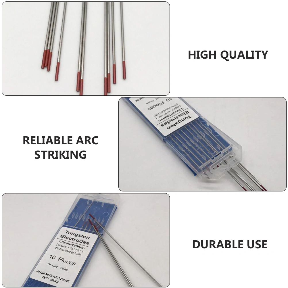 1 Pack WT20 Ground Finish Tungsten Electrodes 2% Thoriated TIG Welding Rods
