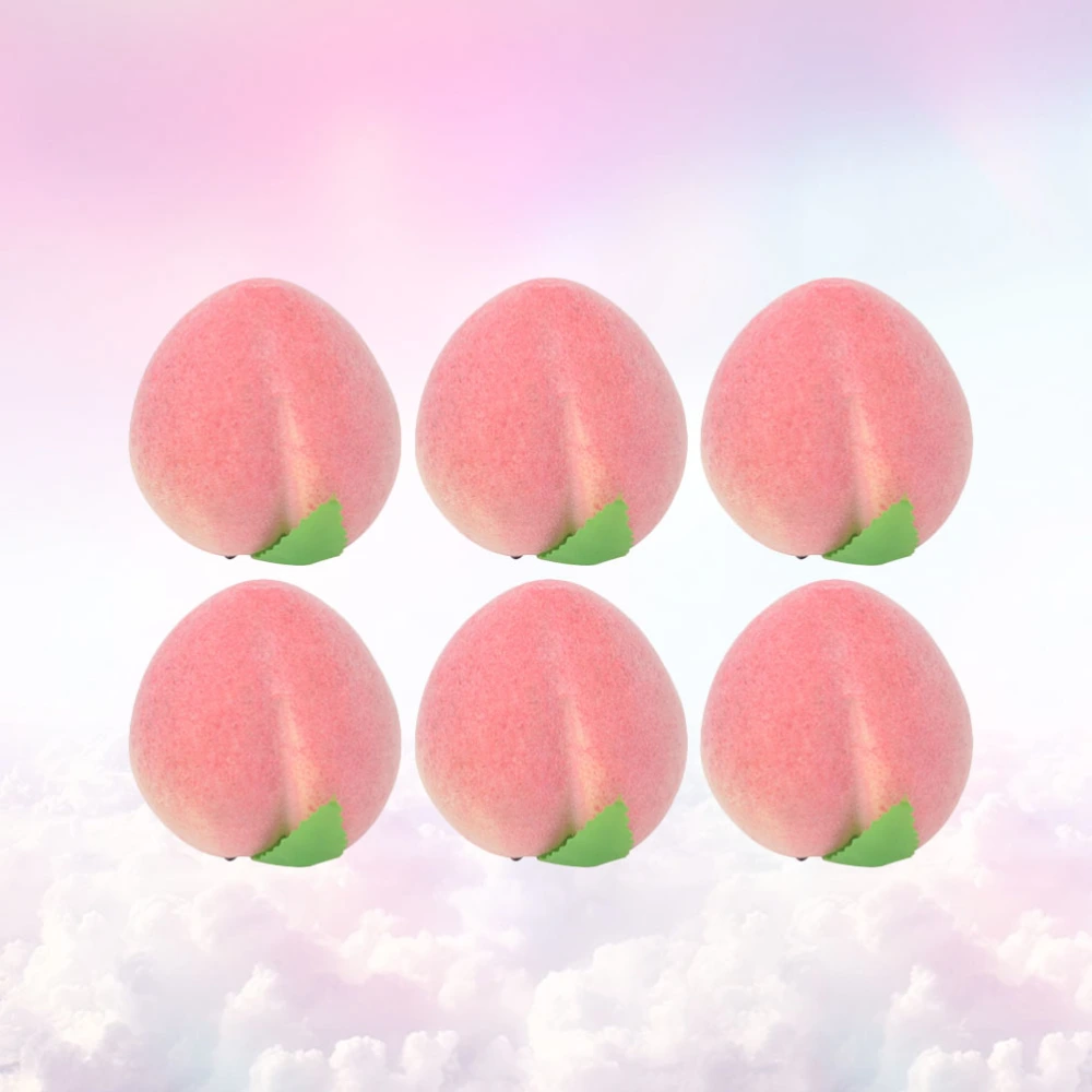 10pcs Simulated Fake Peach Photography Props Shopwindow Adornment Ornament for Decor (Pink)