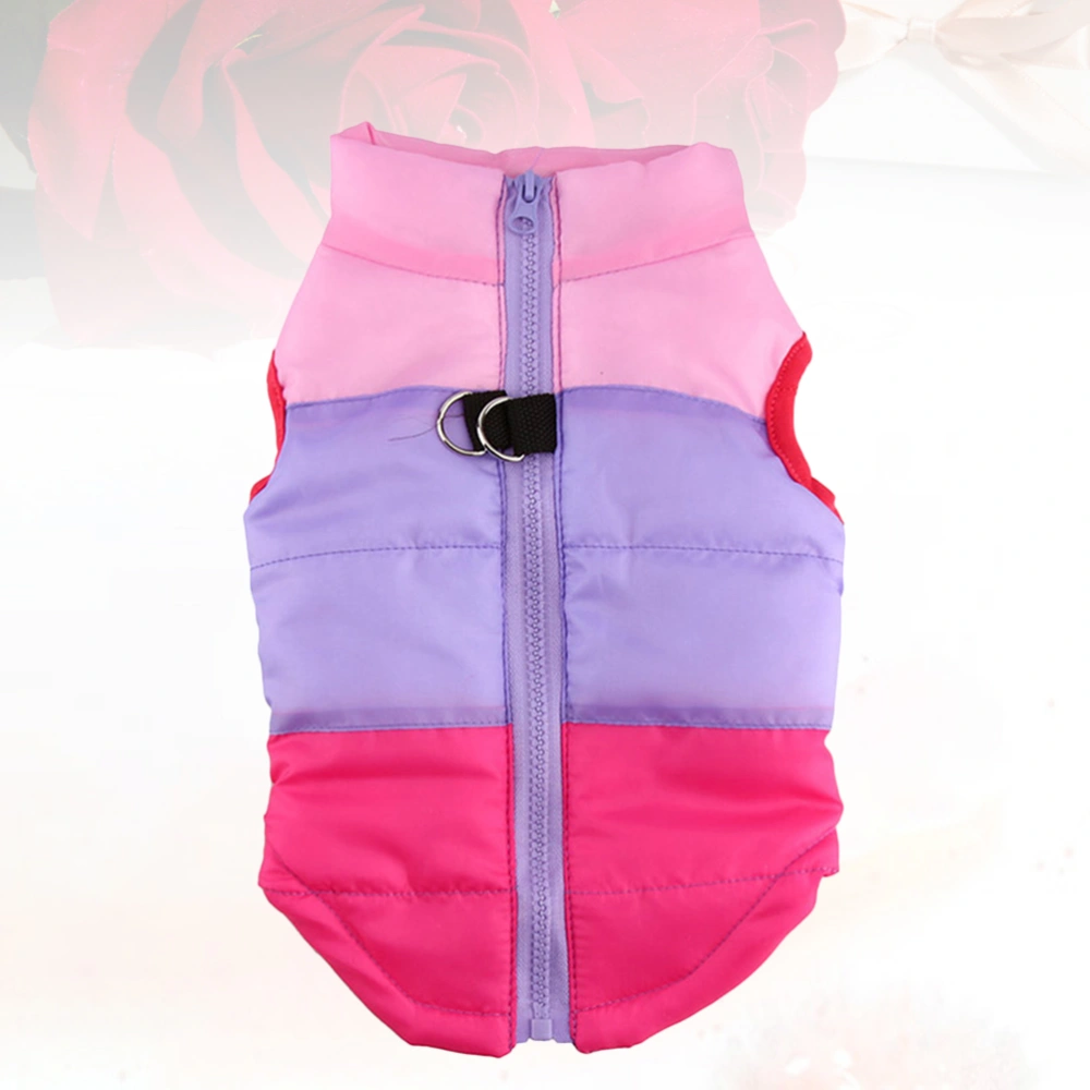 Pet Dog Winter Vest Waterproof Dog Warm Pet Coat Pet Clothes Dog Apparel Pet Supplies for Dog Pet Size M Rosy Purple and Pink