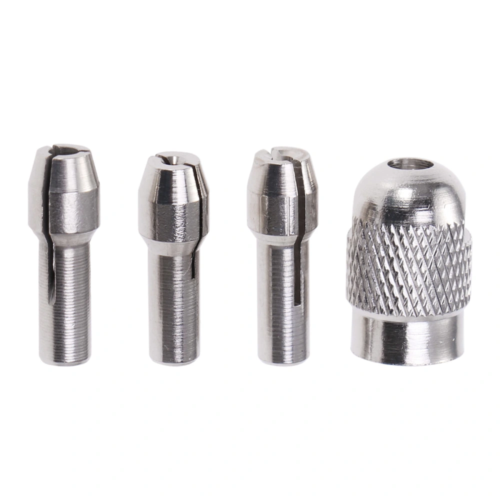 4 Pcs Electric Grinding Drill Collets Adapter Nut Kit Set Electric Mill Stainless Steel Collet Chuck Collet Nut Grinding Chuck Kit 1mm 1.5mm 2.35mm