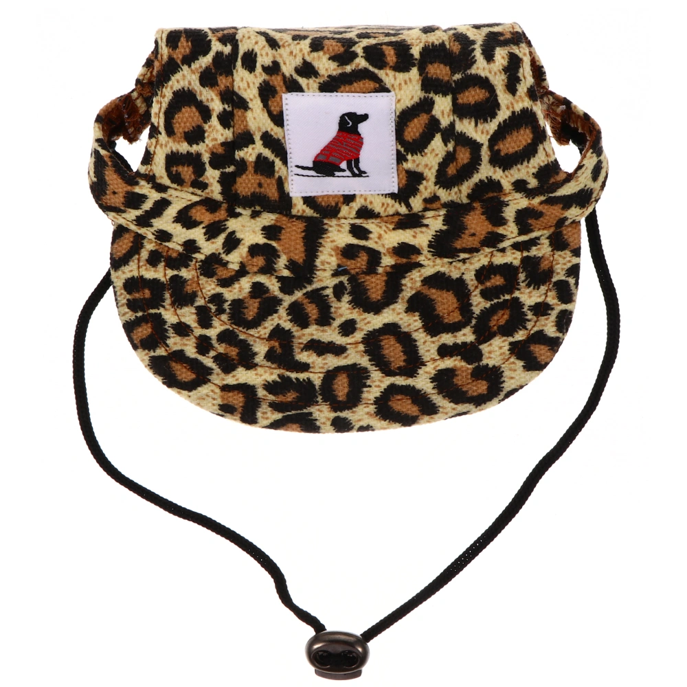 Leopard Pattern Casual Pet Dog Baseball Hats Outdoor Sun Protection Sports Caps