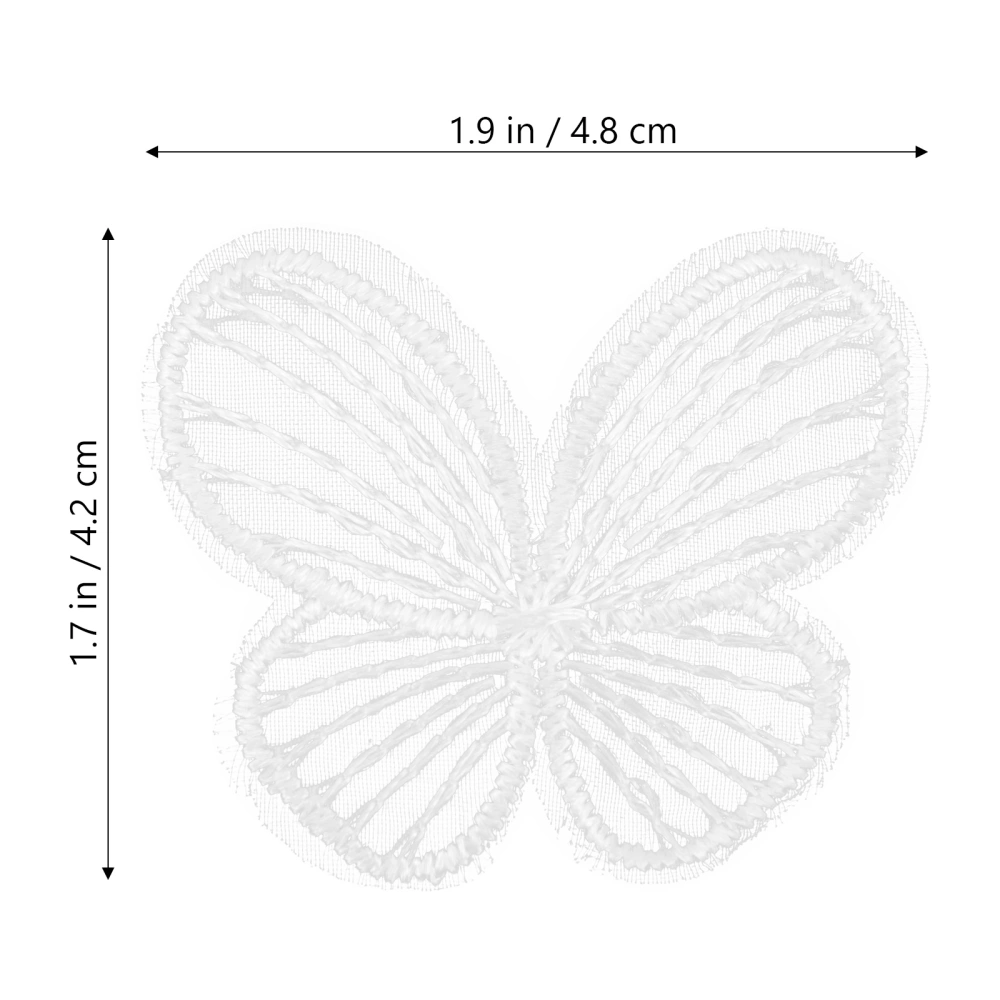 20pcs Butterflies Embroidered Patches DIY Craft Butterflies Decor Applique Patches