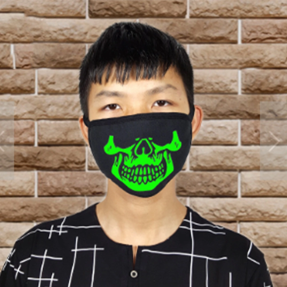 Men and women Boys and Girls Cotton Luminous Anti-Dust Mask Anime Halloween Gift Cosplay (Random Pattern)