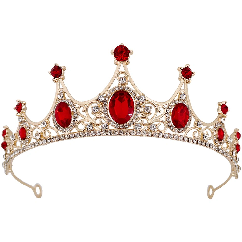 Rhinestone Tiara Headdress Wedding Headdress Decor Crown-shaped Women Headband