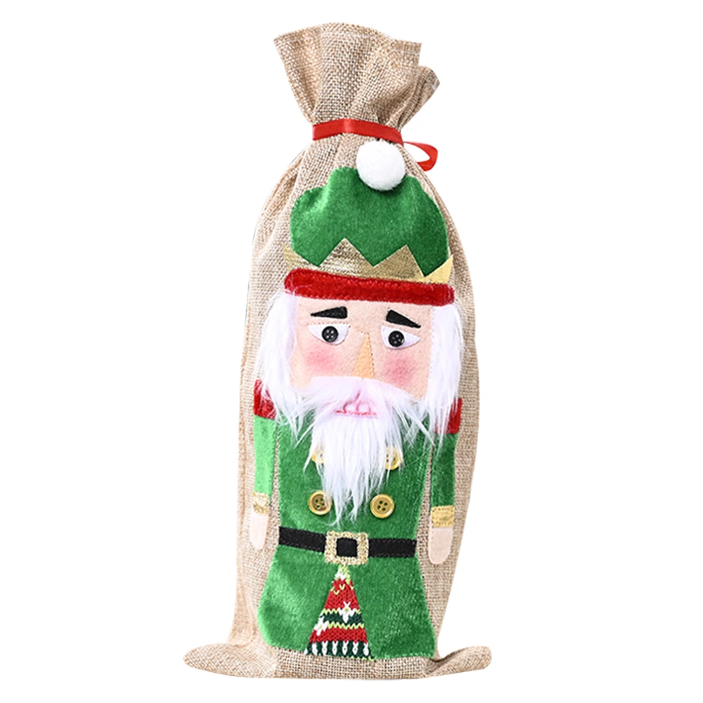 1 Pc Xmas Wine Bottle Cover Reusable Wine Bottle Bag for Home