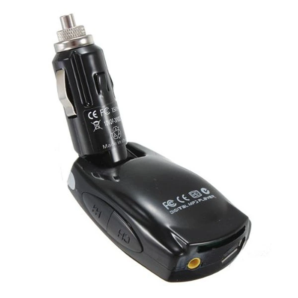 All-in-one LCD Display Car MP3 Player with FM Transmitter & SD/MMC Slot & USB Jack (Blue Light)