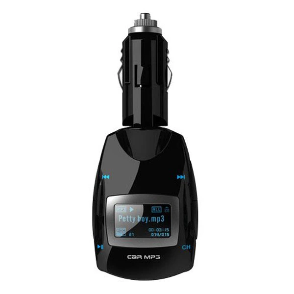 All-in-one LCD Display Car MP3 Player with FM Transmitter & SD/MMC Slot & USB Jack (Blue Light)