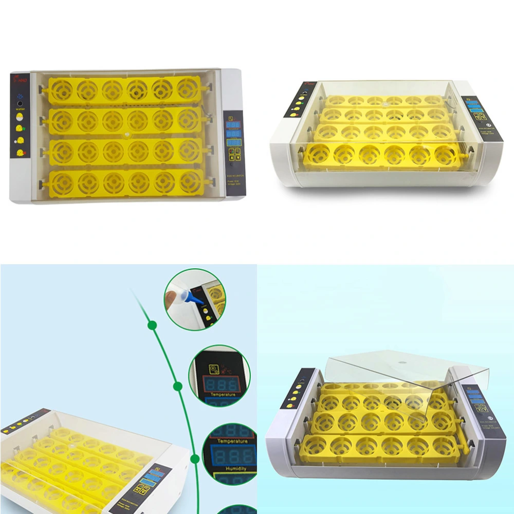 24 Slots Chicken Incubator Home Use Incubator Chicken Duck Bird Incubator With EU Plug