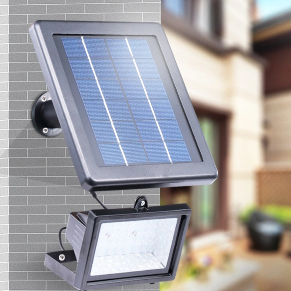 Solar Solar Wall Light Outdoor Garden Waterproof Street Flood Light Solar Panel 30 LED Spotlights For Garden Yard Patio (Green Light)