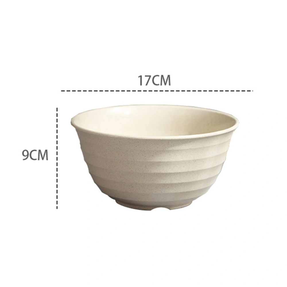 4Pcs Wheat Straw Bowl Household Soup Bowl Food Storage Bowl Heat-resistant Bowl