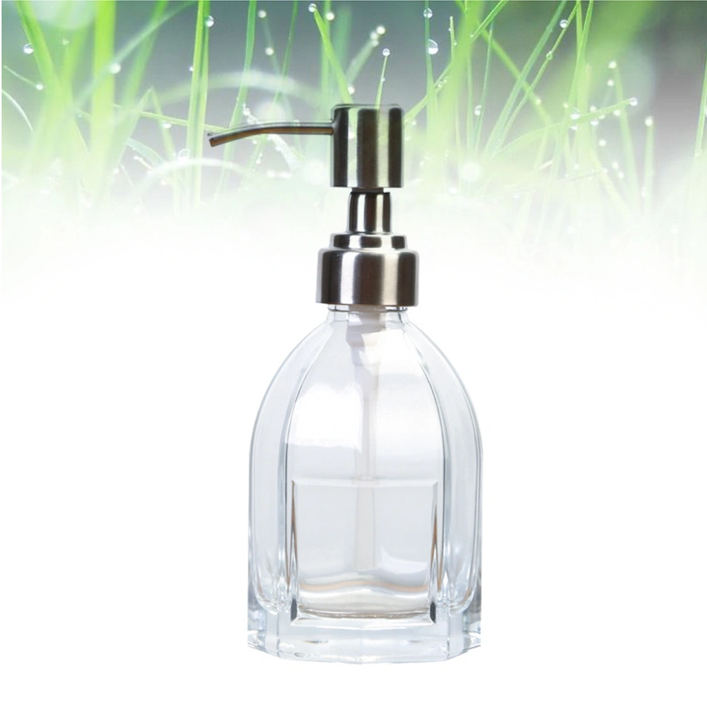 1pc Glass Hand Sanitizer Bottle Dispensing Soap Press Pump Bottle Shampoo Shower Gel Bottle