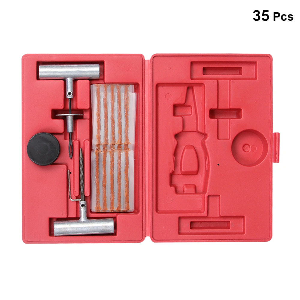 35pcs Car Tire Repair Tool Tire Repair Kit Studding Tool Set Auto Bike Tubeless Tire Tyre Puncture Plug Garage Car Accessories