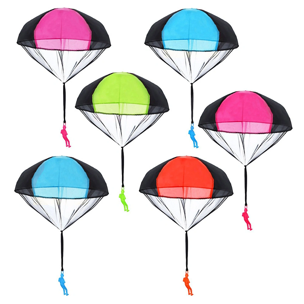3PCS Free Hand Throw Mini Soldier Parachute Toy Classic Flying Toys for Kids Outdoor (Random Color)