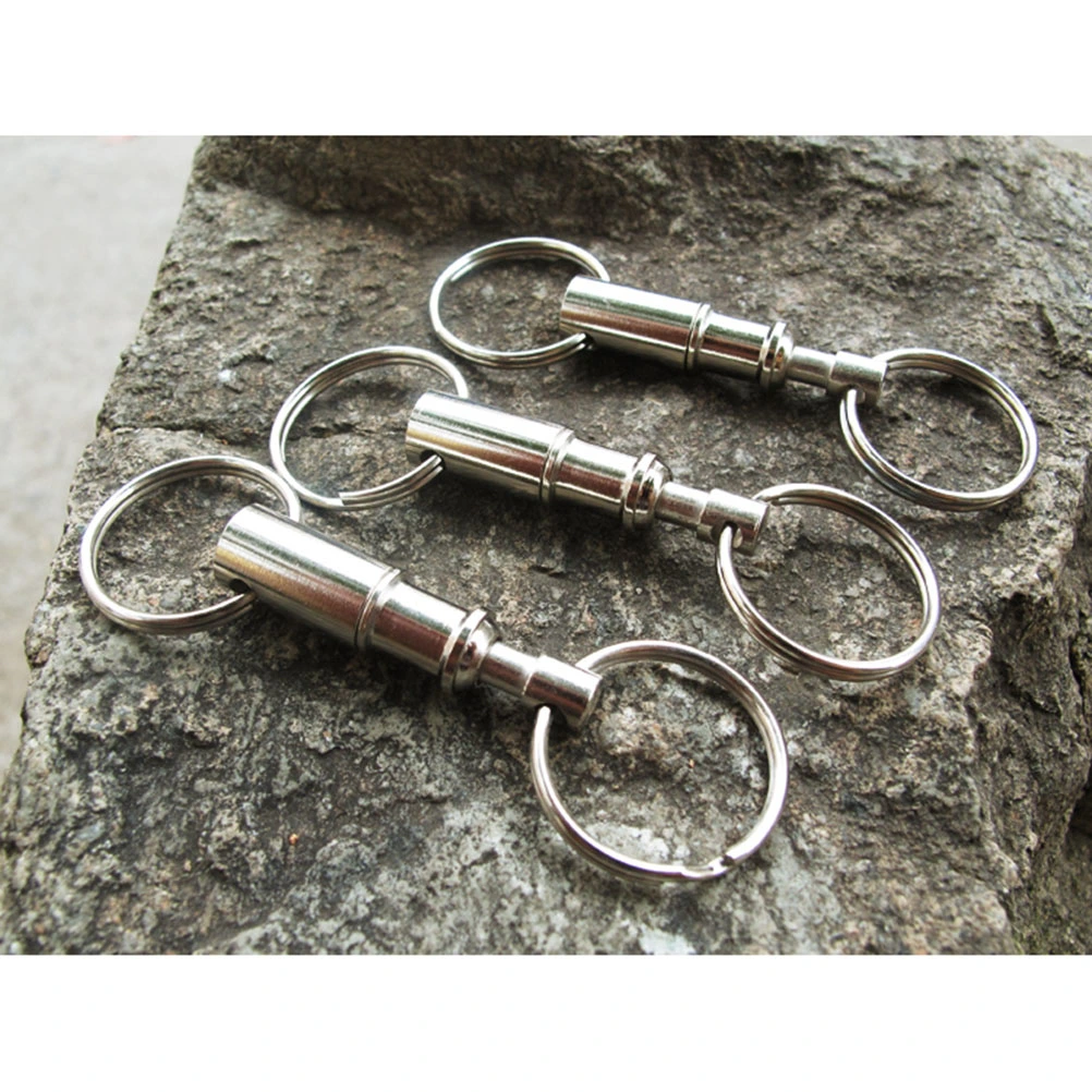 10pcs Pull-Apart Key 2 Split Rings Easy Detach Double Spring Split Snap Seperate Chain Key Accessory