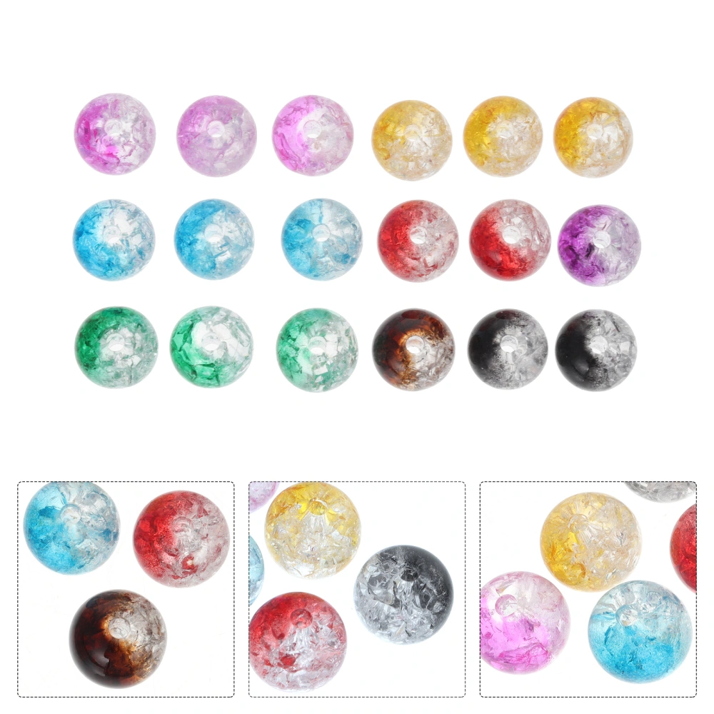 100pcs Acrylic Round Beads Decor DIY Bracelet Necklace Loose Beads Jewelry Beads