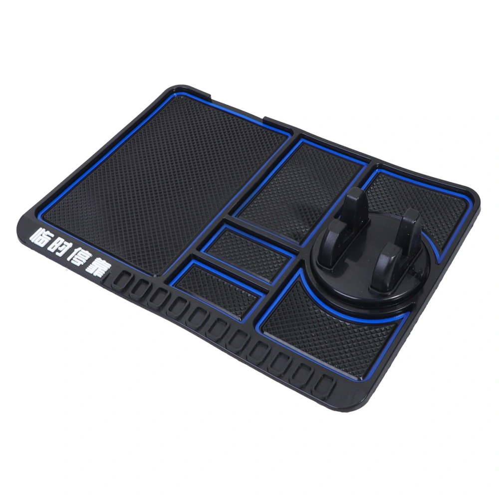 Multifunctinal Car Instrument Panel Storage Mat Mobile Phone GPS Bracket Non-Slip Mat (Blue)