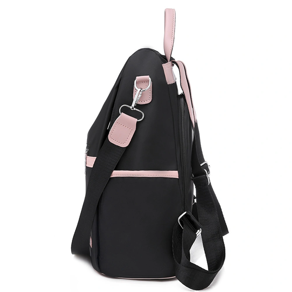 Guard Against Theft Women Backpack Casual Multi-function Shoulder Bag Large Capacity School Bag with Replacement Shoulder Strap for Women Girls (Black)