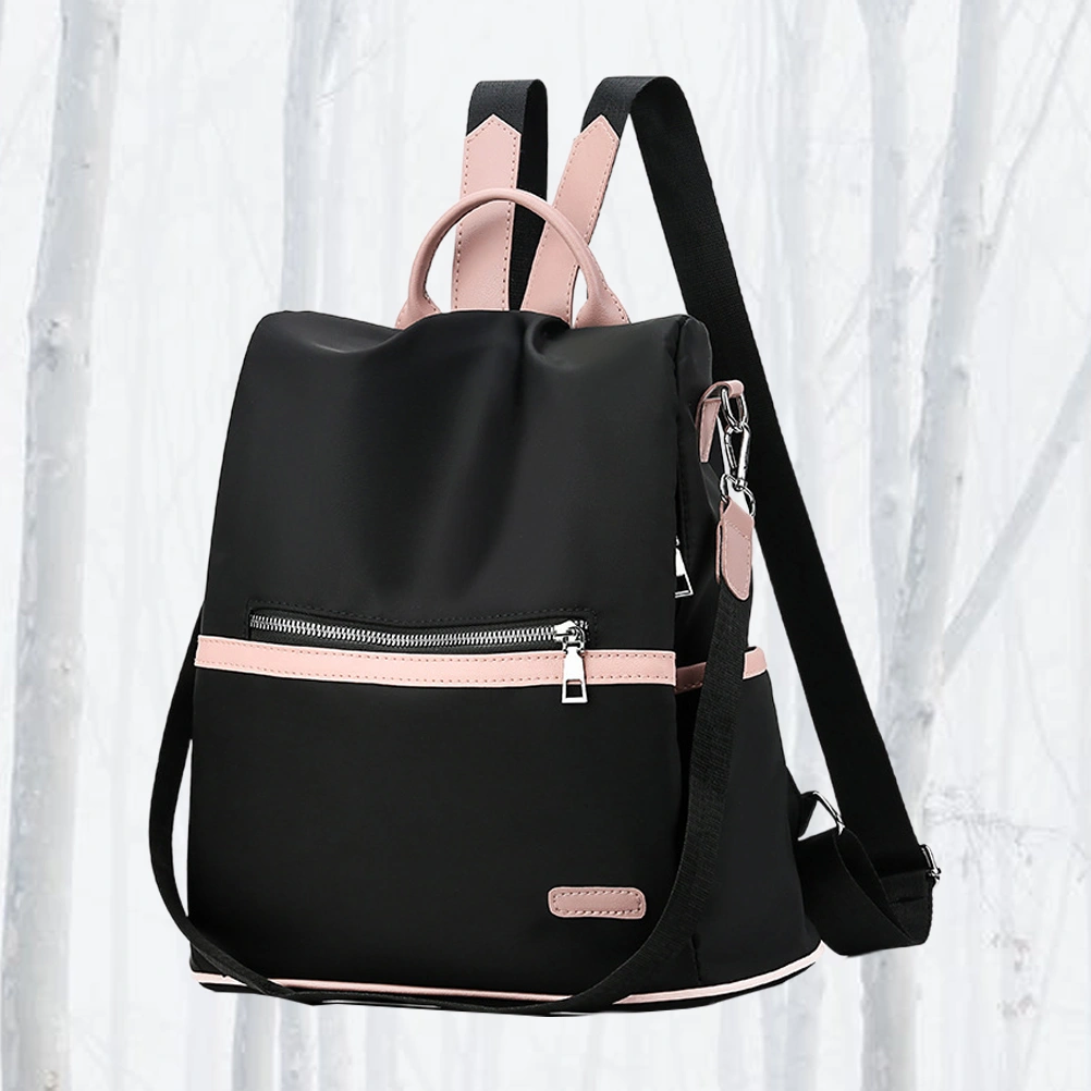 Guard Against Theft Women Backpack Casual Multi-function Shoulder Bag Large Capacity School Bag with Replacement Shoulder Strap for Women Girls (Black)