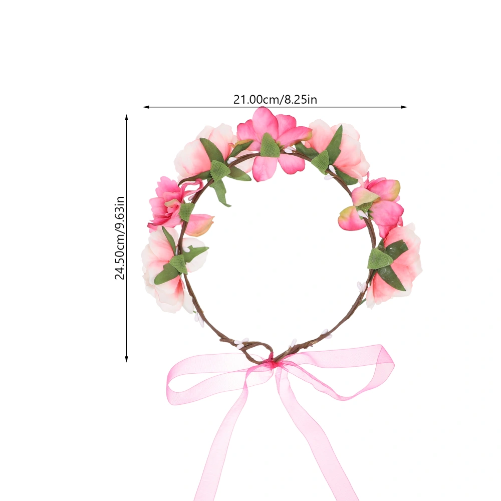 Simulation Fabric Color Rose Flower Wreath Bride Female Simulation Flower Decoration