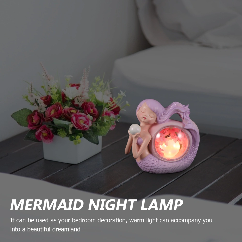 Mermaid Small Night Lamp Desktop Decorative Lamp Bedroom Lovely Lamp Decor