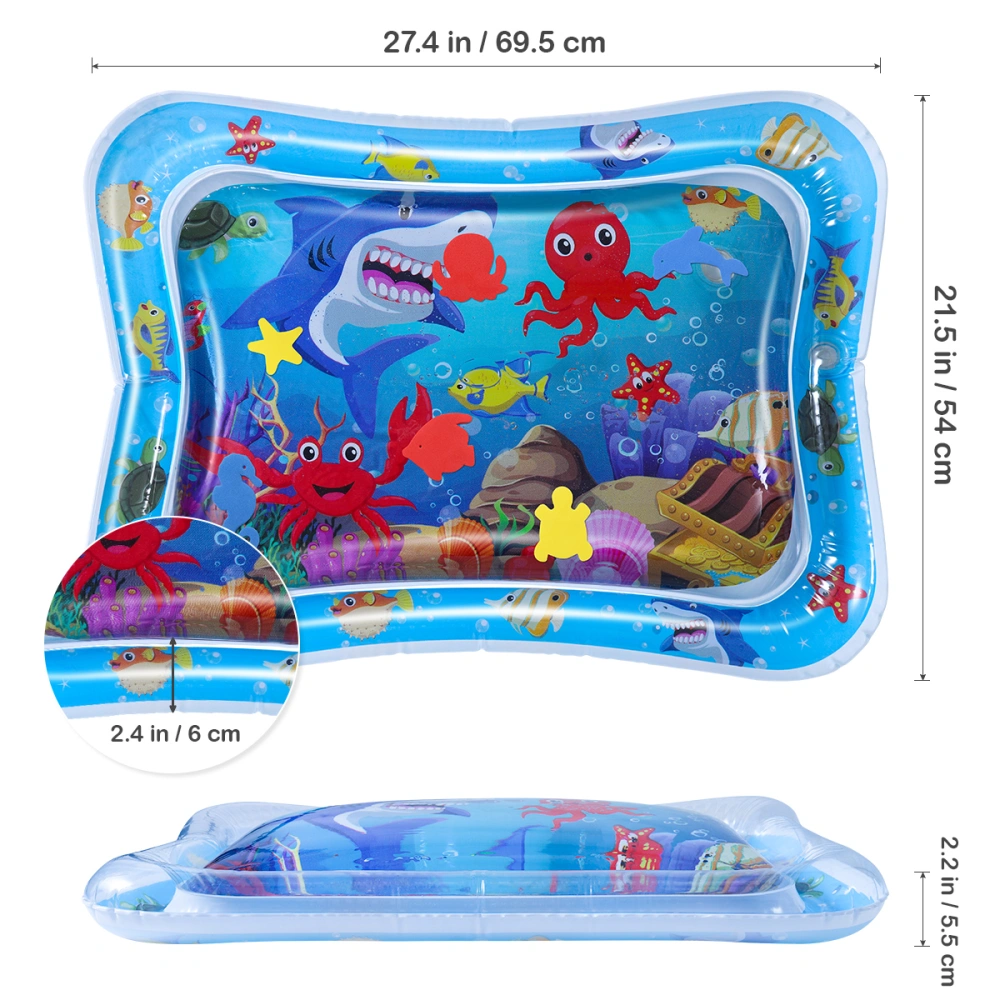 Toyvian Baby Water Mat Cushion Cooling Mat Touching Training Tool Crawling Water Pad for Toddler Children