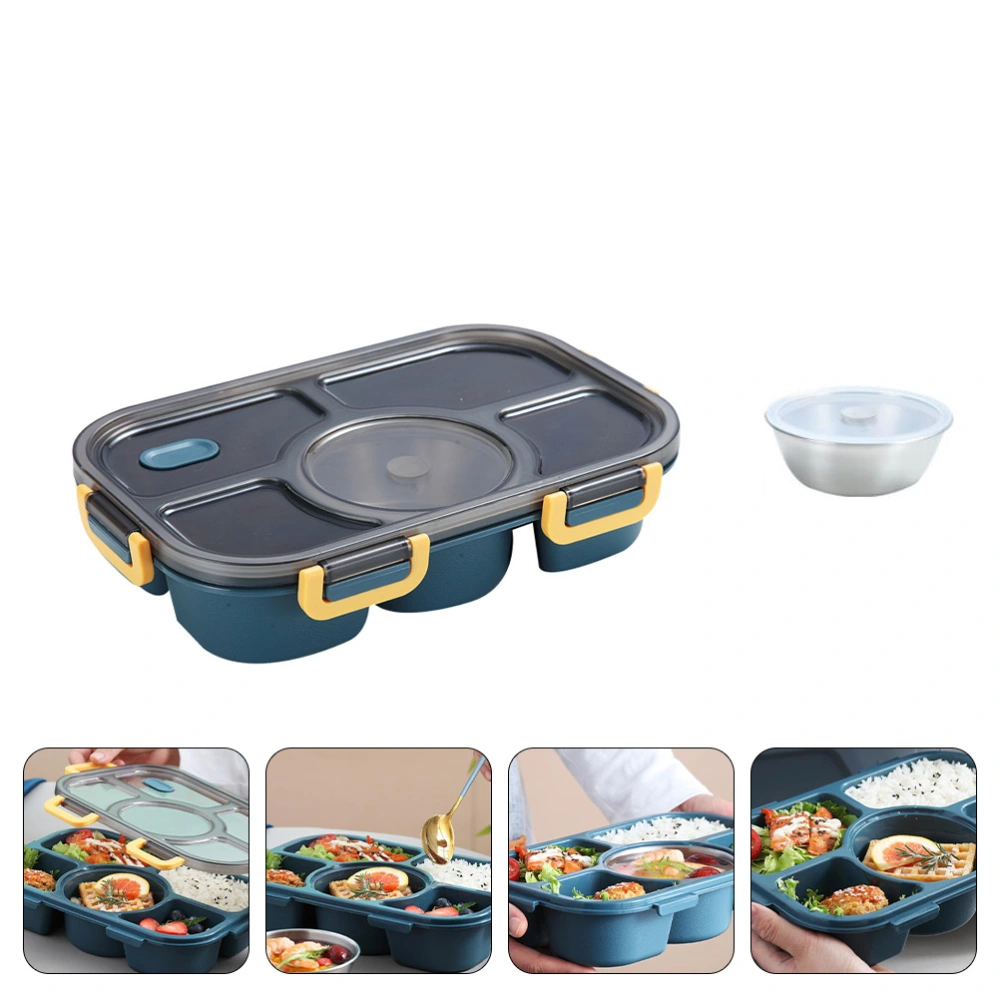 1 Pc Convenient Lunch Box Sealed Lunch Box Five-compartment Plastic Lunch Box