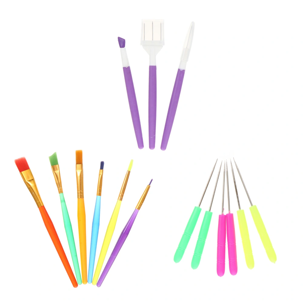 1 Set/15pcs Useful DIY Cake Carving Pens Set Plastic Fondant Carving Tools