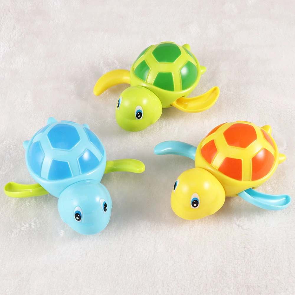 3pcs Green Baby Bath Toys Clockwork Tortoise Water Shower Tub Wind-up Floating Toy for Toddler Bathing