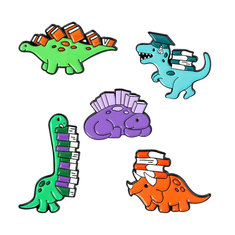 5pcs Lovely Dinosaur Brooches Kids Brooches Children Decorative Brooches