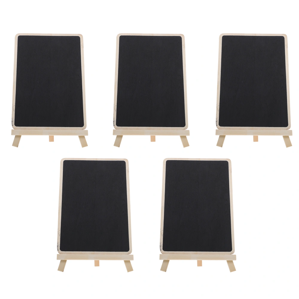 5pcs Chalkboard Signs Vintage Wooden Tabletop Chalkboard Vertical Writing Board