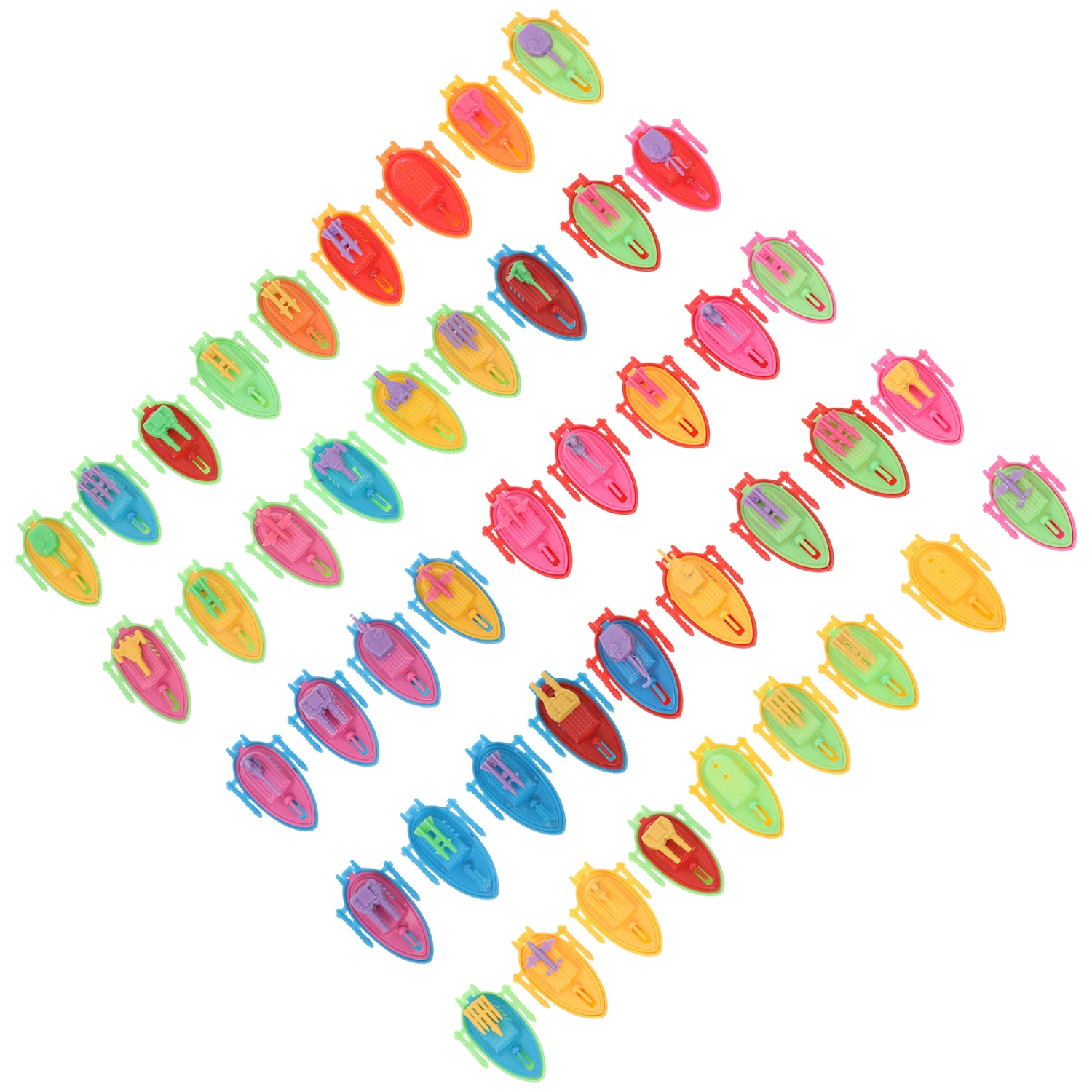30Pcs Plastic Sailboats Toys Sailing Boat Model Boat Ornament Party Favors
