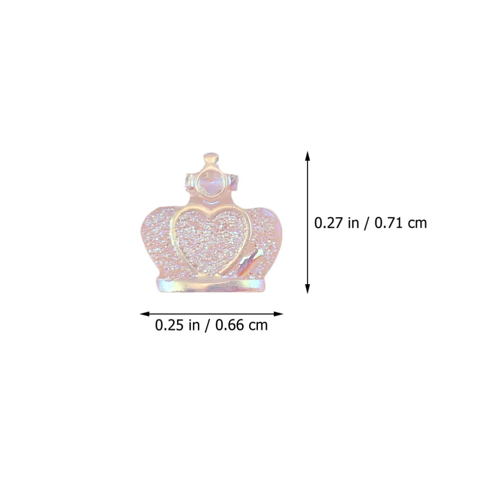 5Packs Chic Crown Shaped Design Resin Nail Decoration Diamond Accessories