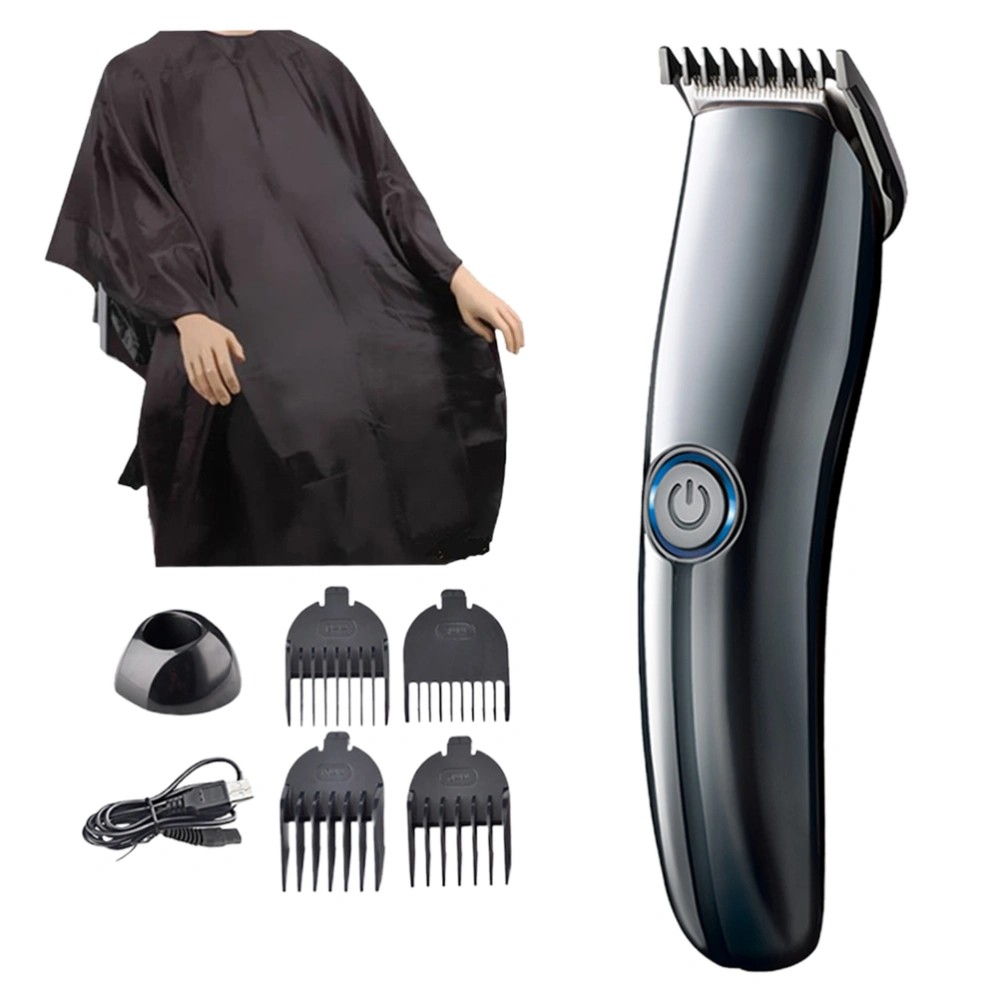 1 Set of Haircutting Kit USB Charging Electric Hair Clipper Hairdressing Apron (Wai Cloth)