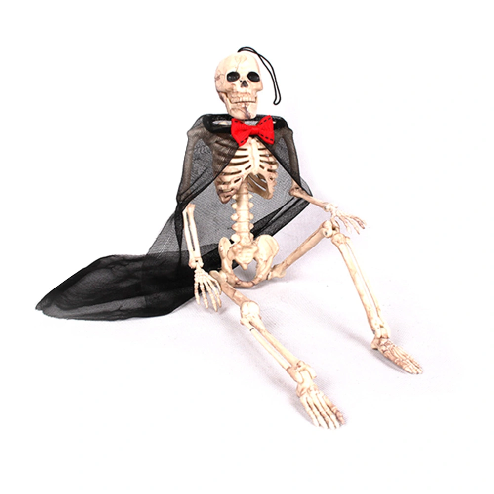 1pc Halloween Pendant Groom Skeleton with Clothing Hanging Decoration for Home Shop Haunted House