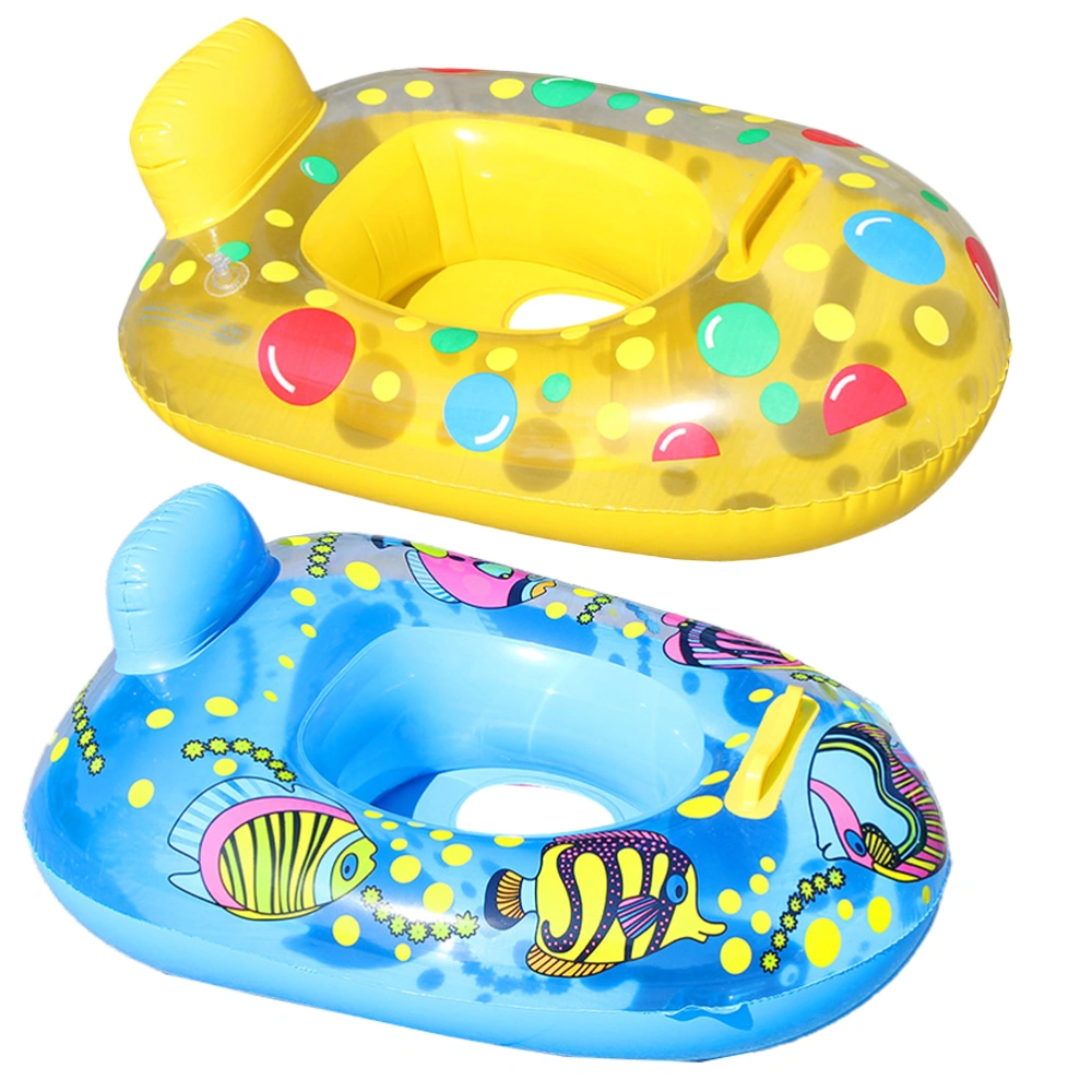 2pcs PVC Inflatable Swimming Ring Baby Swimming Ring Inflatable Toy for Kids Toddler Girls Boys (Random Color)