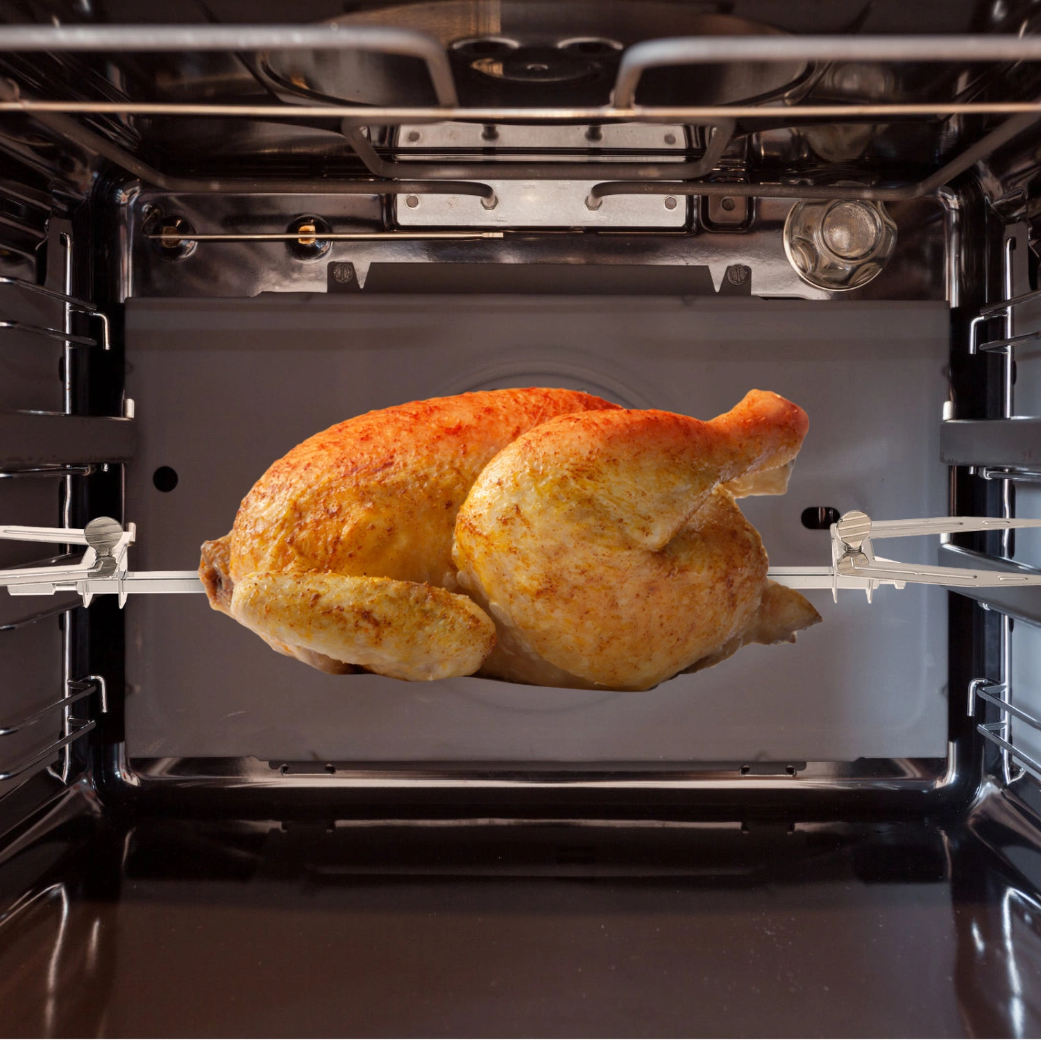 Stainless Steel Air Fryer Fork Rotating Roast Chicken Fork Grill Rotisserie Air Fryer Accessories
