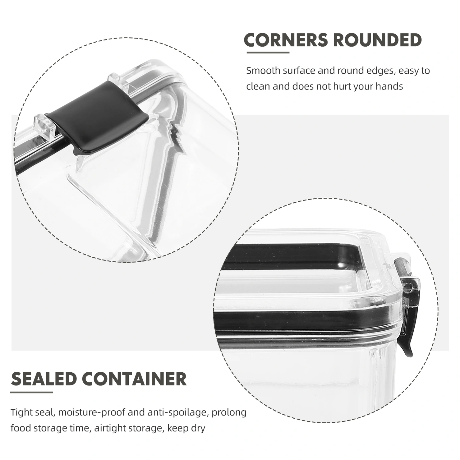 Pet Food Container Airtight Dog Food Container Transparent Cat Food Canister Dry Food Bin