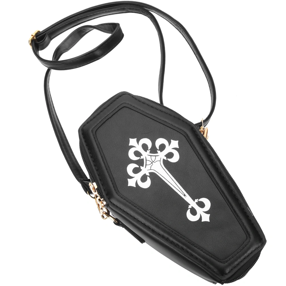 Gothic Crossbody Bag Vintage Gothic PU Leather Bag Women Cell Phone Purse