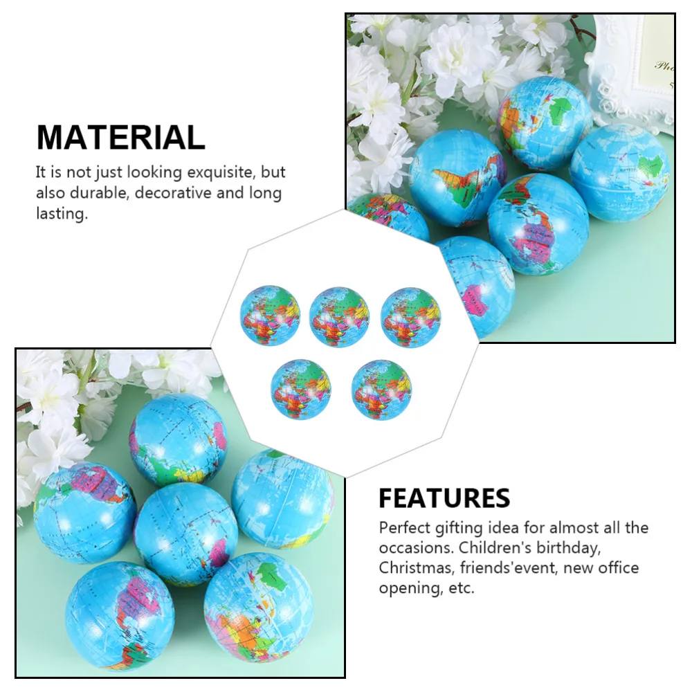 10Pc Educational Earth Globe Geographic Globes for Teaching (Assorted Color)