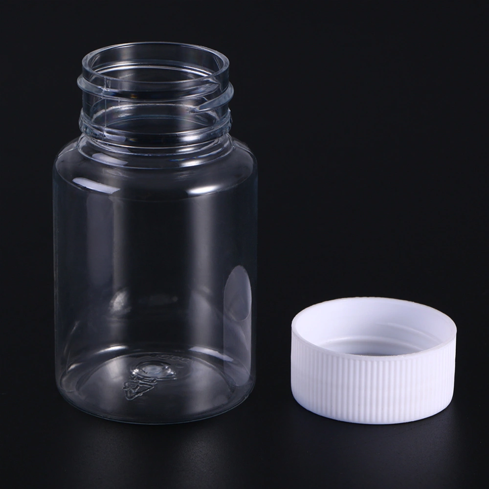 20Pcs 80ml Plastic Subpackaging Bottle PET Solid Liquid Container Empty Bottle Transparent