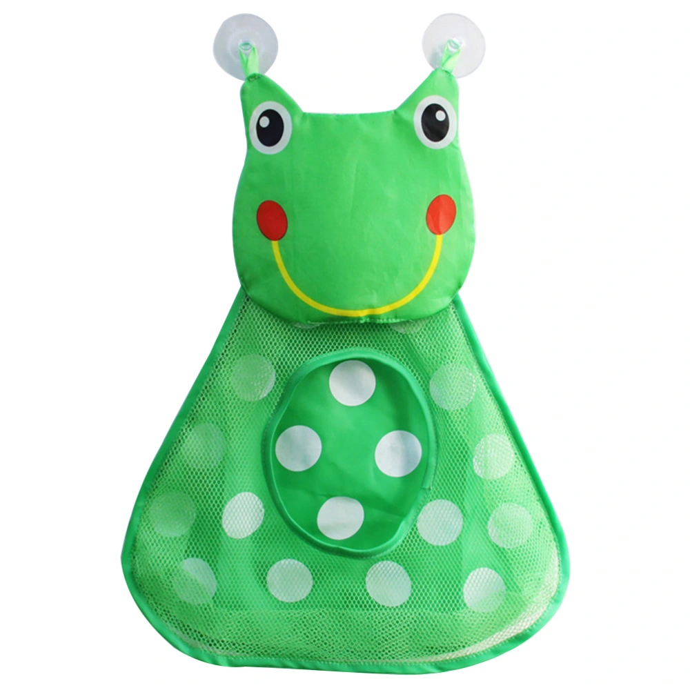 Multifunction Premium Bathtub Toy Organizer Bathing Toy Storage Bags Bath Product Storage with Strong Suction Cups (Green)