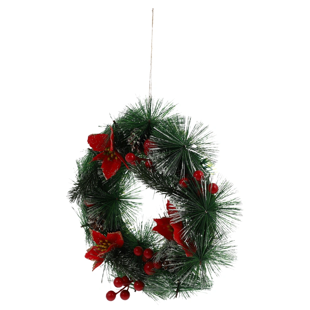 1pc Christmas Artificial Garland Festival Pendant Christmas Wreath Adorn