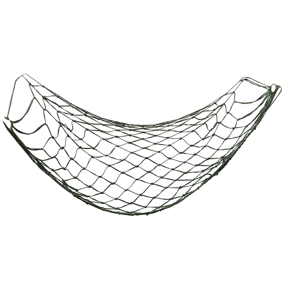 1pc Meshy Rope Hammock Nylon Sleeping Net Coarse Tuck Net Thickened Mesh Bed for Outdoor Sports Hiking Camping (Army Green)