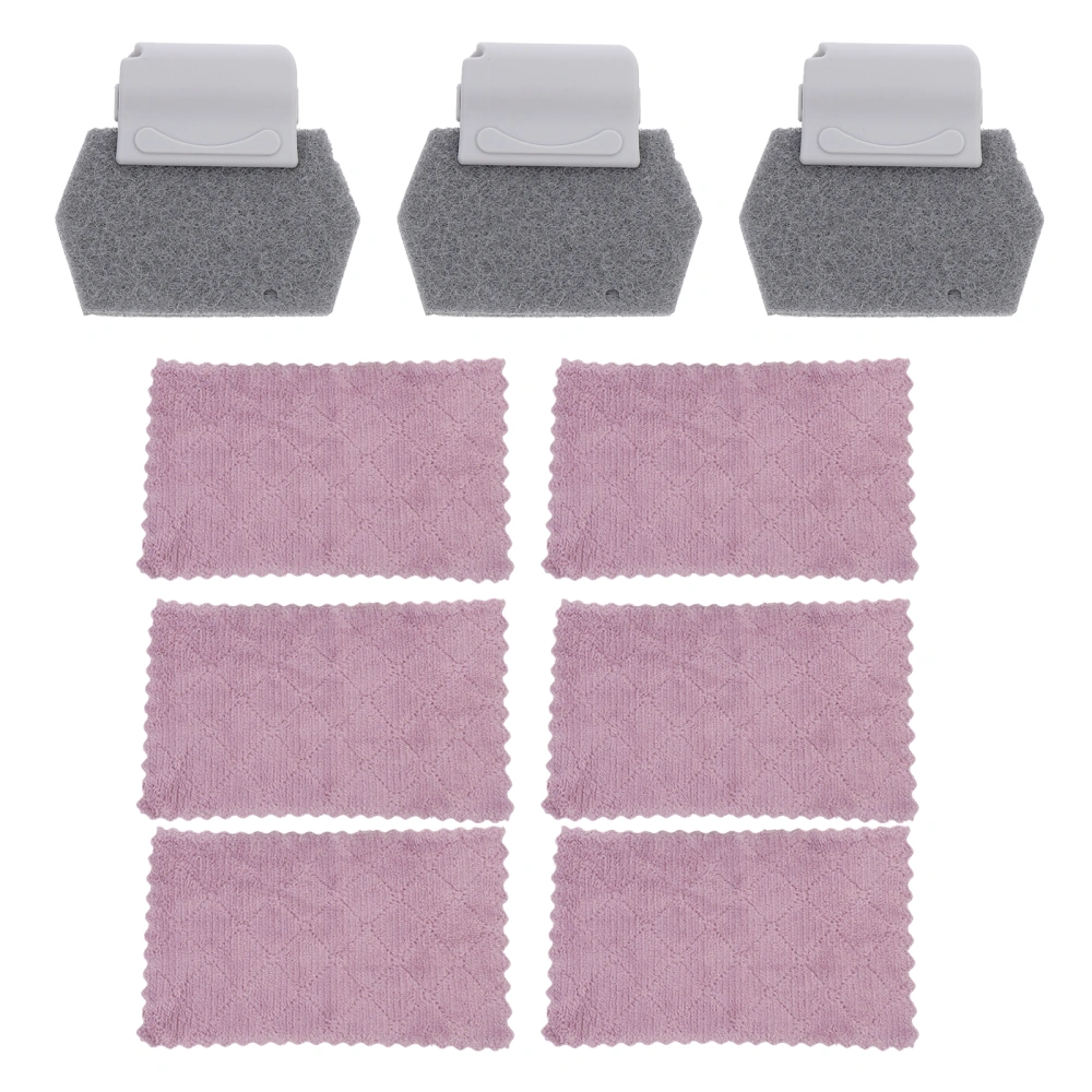 1 Set Household Absorbent Towels Sponge Track Cleaning Brushes for Kitchen